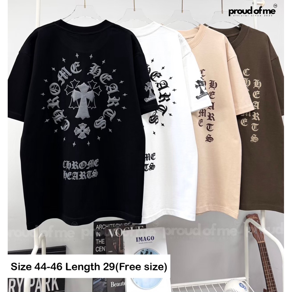 เสื้อยืด chome heart สกรีนหน้า-หลัง