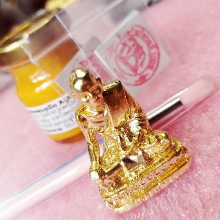 ชุดปิดทองพระ ทองคำแท้100% ทองวิทยาศาสตร์​ แปรงไนลอน สีทารองพื้นแอลคีด ชุดแผ่นทองพร้อมใช้