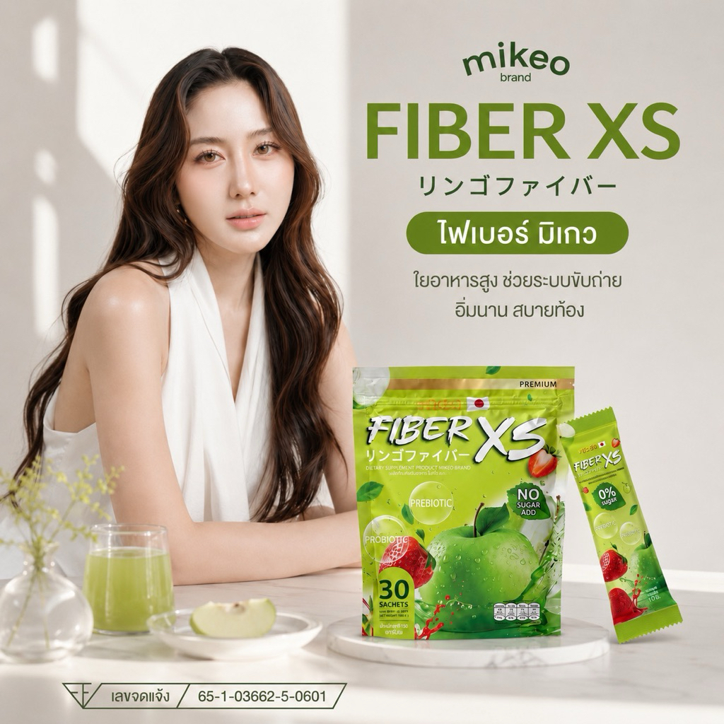 มิเกวไฟเบอร์ FIBER XS 1 ห่อ บรรจุ 30 ซอง