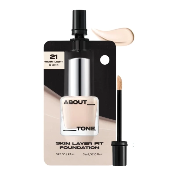 About Tone Skin Layer Fit Foundation 3ml (21 Cool Light)