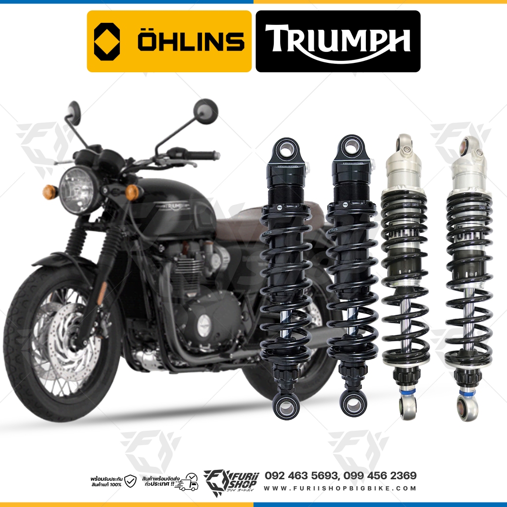 โช้คหลัง Ohlins TR634 / TR644 สำหรับ Triumph Bonneville T120 Black 2017 - 2022