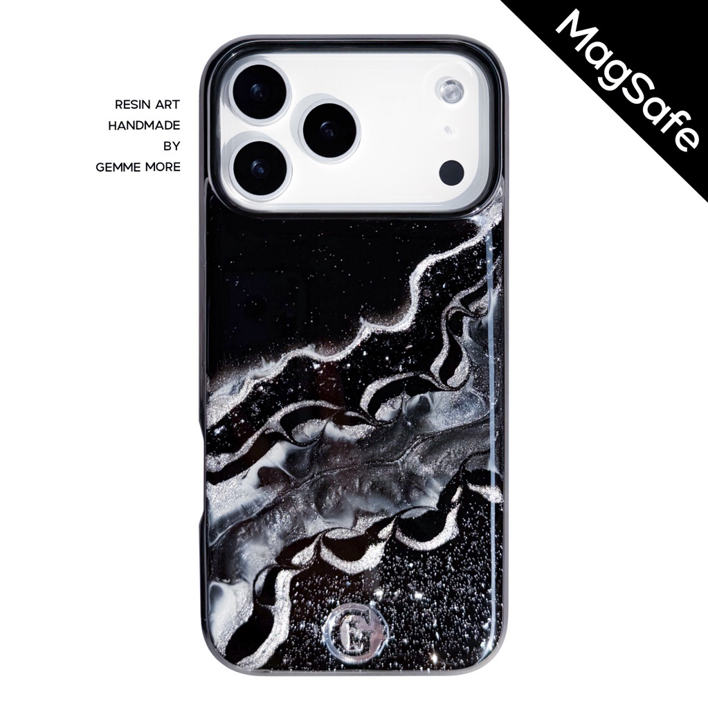 Black Silver Signature - Gemme More - เคสไอโฟน เคสซัมซุง เคสกันเลนส์ เคสกันกระแทก กันหน้าจอ เคส gemme