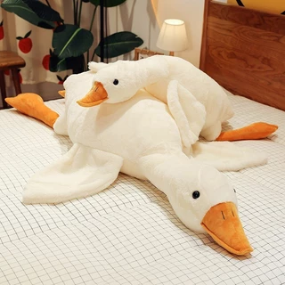 ตุ๊กตาห่านสีขาว ขนนุ่มนิ่ม น่ากอดสุดๆ มีขนาด 50cm / 130cm / 160cm ใช้เป็นหมอนตกแต่งบ้าน เหมาะเป็นของขวัญสุดพิเศษ