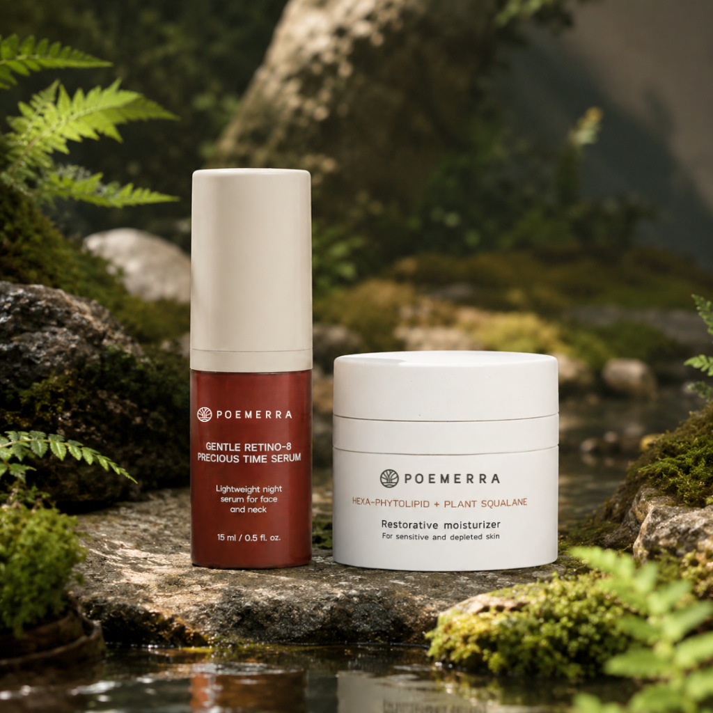 POEMERRA เซ็ตคุณหนูดี เจลครีมริ้วรอย Gentle Retino-8 + มอยเจอร์ไรเซอร์ ผิวแพ้ง่าย ลดริ้วรอย ชุ่มชื้น [เซ็ต 2 ชิ้น]