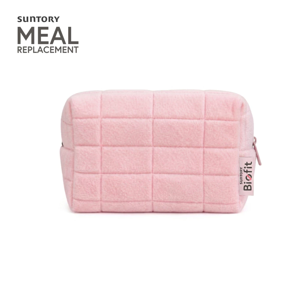 (Free gift not for sale) SUNTORY BIO-FIT PUFFY COSMETIC BAG