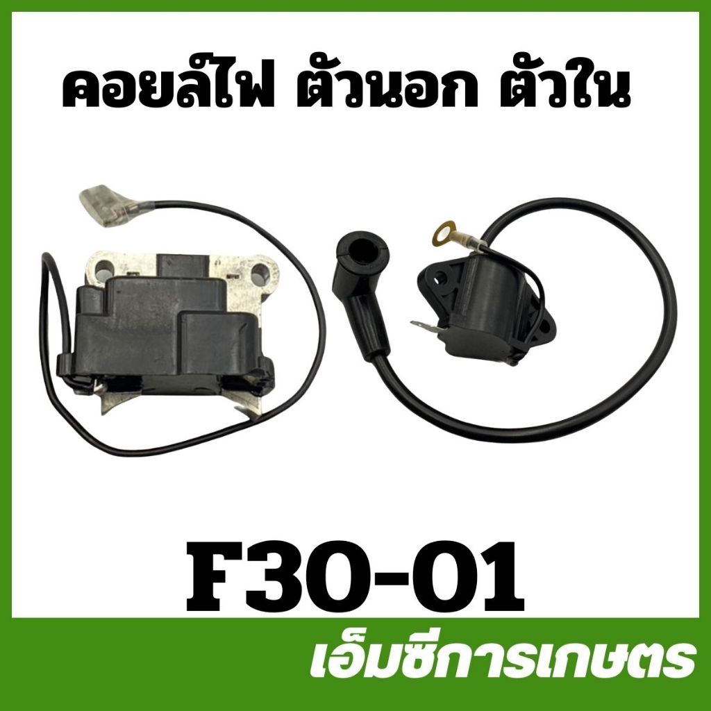 F30-01 / F30-54 / F30-55 อะไหล่ คอยล์ไฟ คอล์ยไฟ ( ตัวนอก+ตัวใน ) F30  เครื่องหว่านปุ๋ย พ่นลม 3 แรง