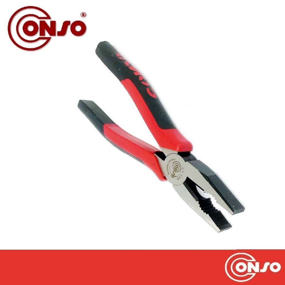 คีมปากจิ้งจก 8นิ้ว COMBINATION PLIERS 200mm Conso CP-C08 made in Taiwan อย่างดี
