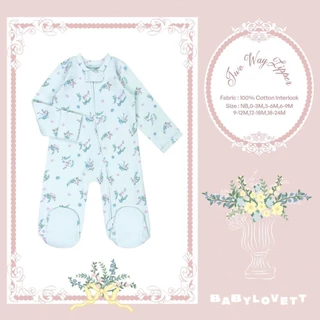 (ส่งด่วน) BabyLovett ชุดนอนเด็กปิดเท้า Villa Fontaine Collection ผ้านุ่มสบาย สำหรับเด็ก 0-24 เดือน
