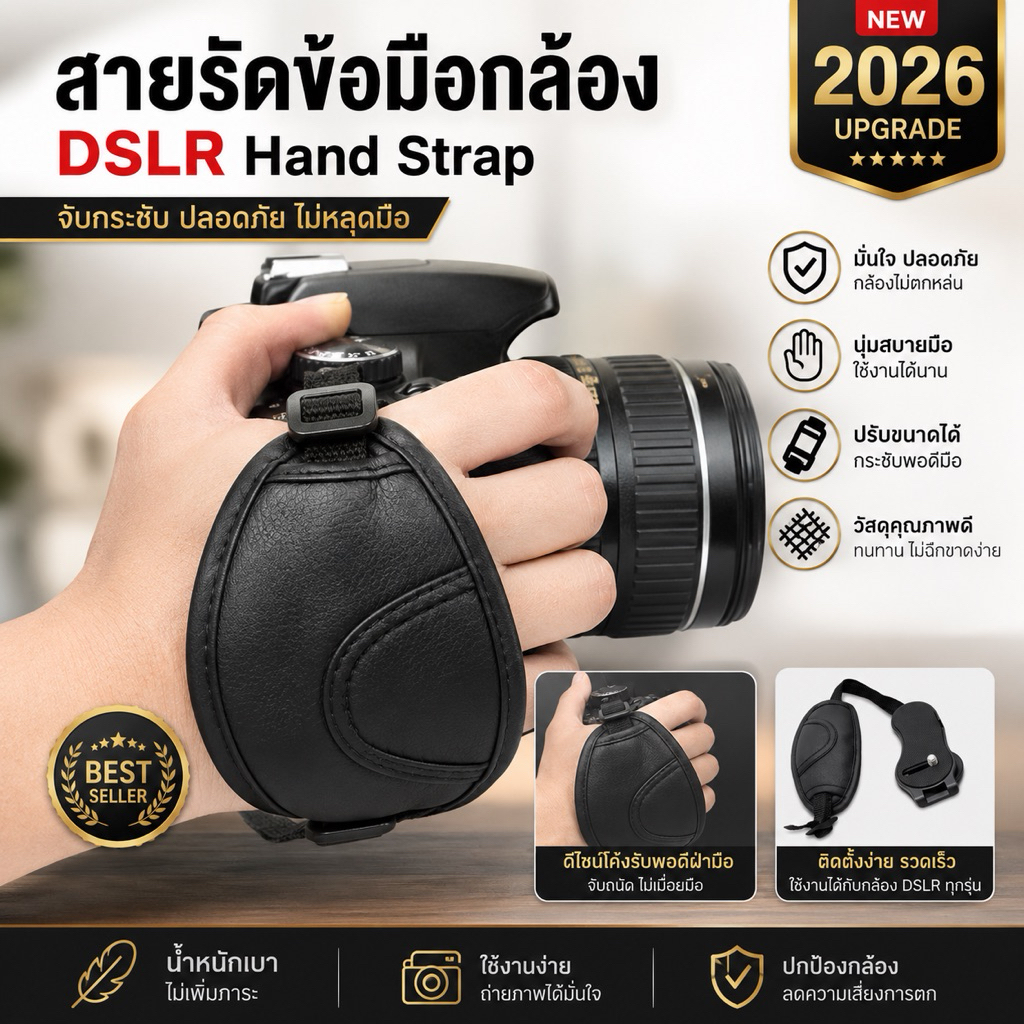 สายรัดข้อมือกล้อง DSLR Hand Strap
