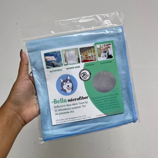 Bella Microfiber ผ้าเช็ดกระจก Glass Mirror รุ่นใหม่ 40*40 ซม.