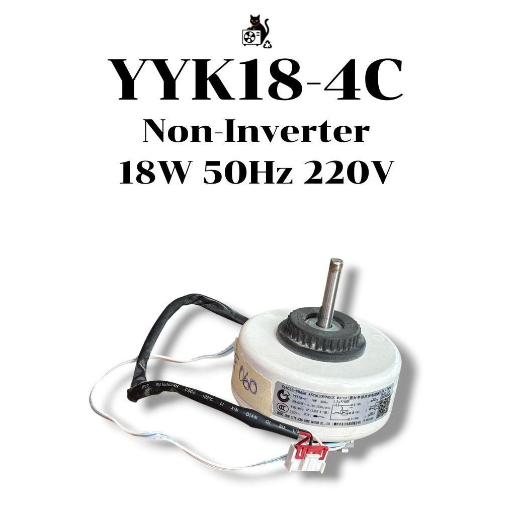 YYK18-4C มอเตอร์คอยล์เย็นแอร์ Non-Inverter 18W 50Hz 220V มือ2