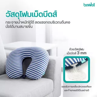 Bewell Neck Pillow 2in1 หมอนรองคอเม็ดบีดส์ 2 In 1 เพื่อนรู้ใจ ใส่ใจทุกการเดินทาง ด้วยนวัตกรรมโฟมเม็ดบีดส์ขนาด 3 mm.