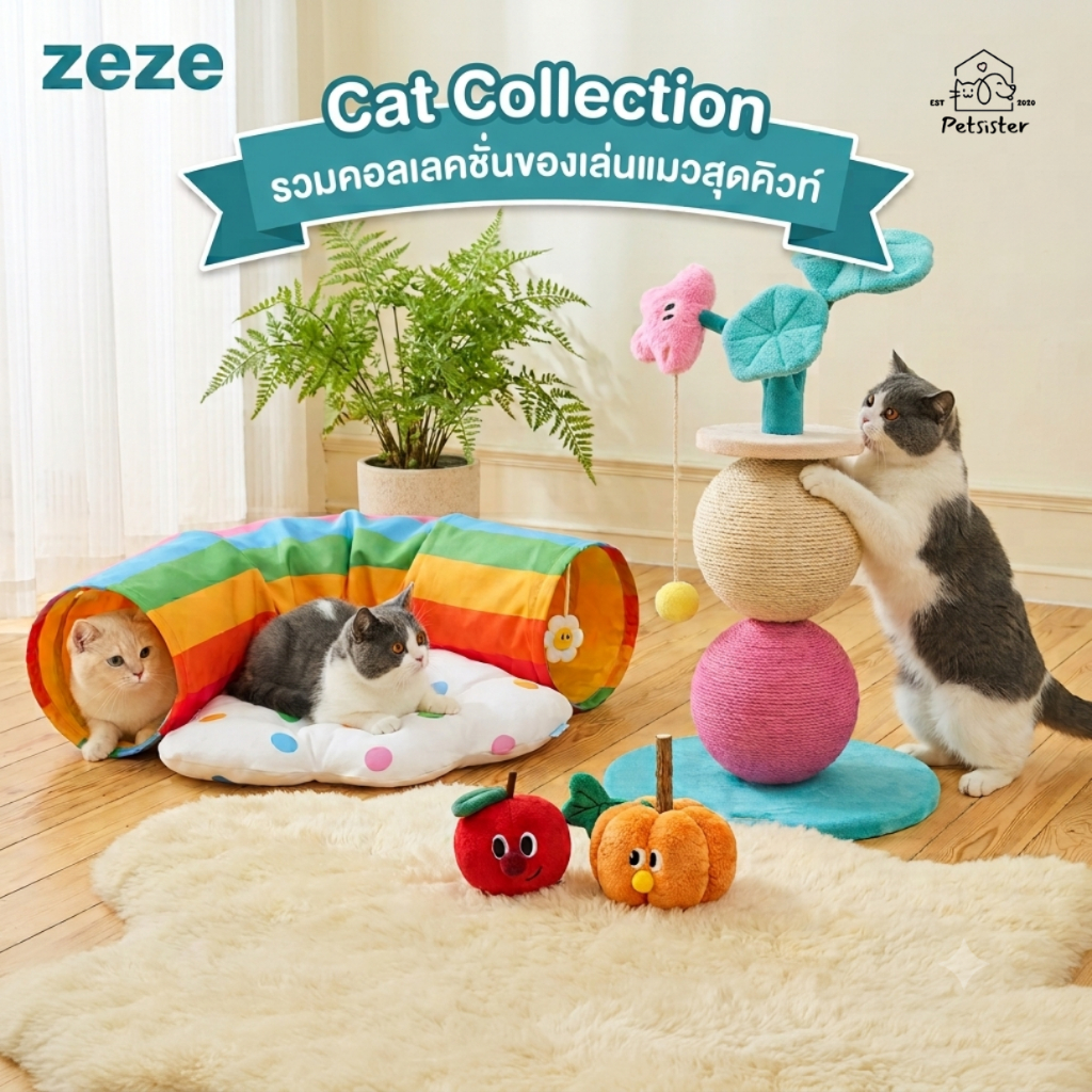 🐱 รวมของเล่นแมวจาก zeze สุดคิวท์ x Petsister