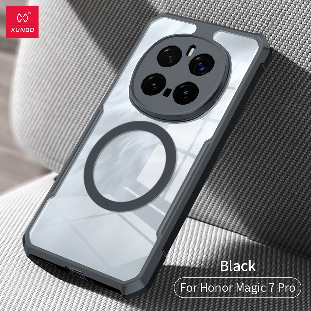 Xundd เคส ใช้สำหรับ Case Honor Magic7 Pro Magic8 Pro เคสโทรศัพท์กันกระแทกแม่เหล็ก วัสดุ TPU+ฝาหลังอะคริลิคใส