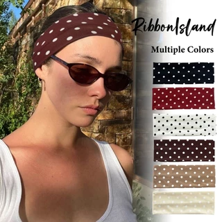 ที่คาดผมลายจุด headband นุ่ม Polka Dot ยืดหยุ่น insสวมใส่สบาย เหมาะสำหรับใส่เล่นกีฬา โยคะ ฟิตเนส แฟชั่นสำหรับผู้หญิง