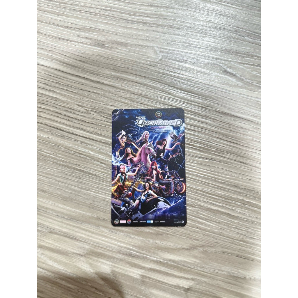 4EVE Unchained Concert 2026 Souvenir Ticket Card | บัตรที่ระลึกคอนเสิร์ต 4EVE Unchained ของสะสมแฟนคล