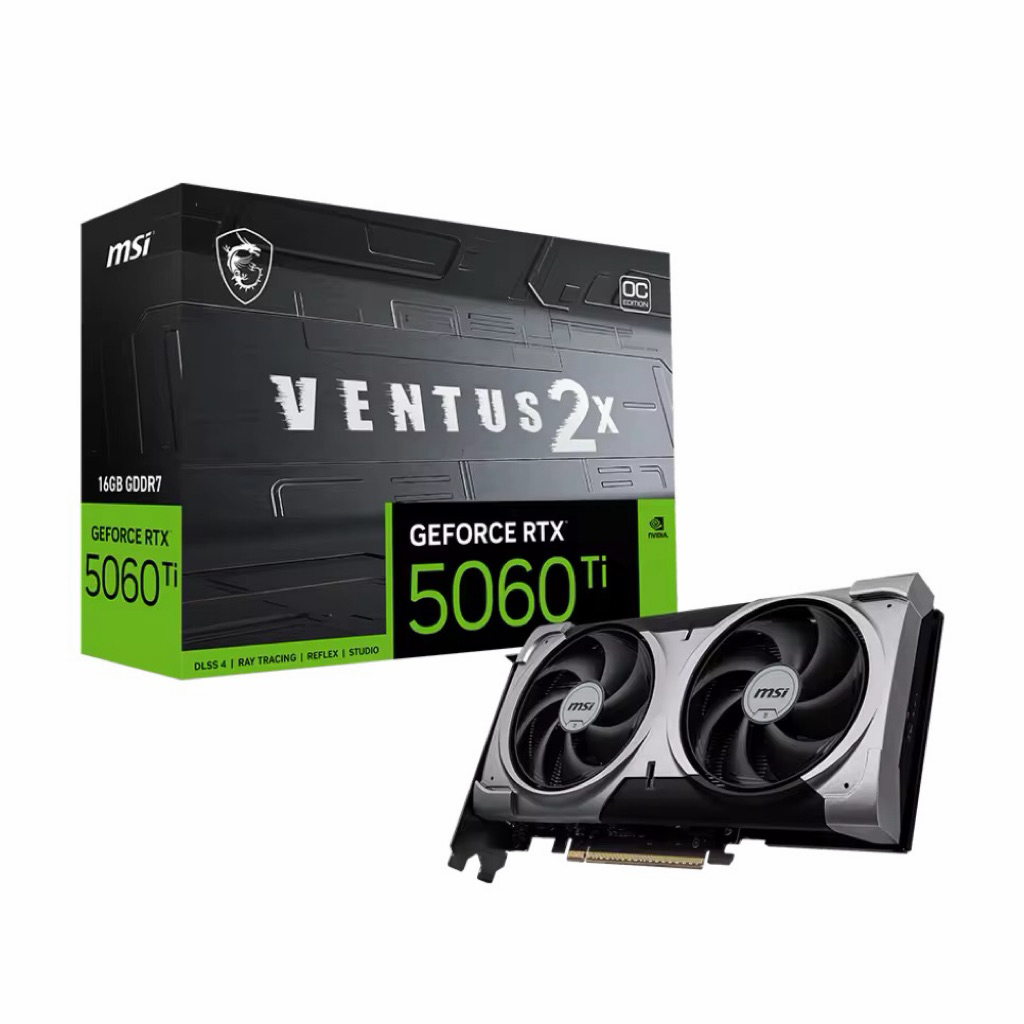 GeForce RTX 5060 Ti 16G GDDR7 VENTUS 2X OC PLUS MXM Fan Desktop Graphics Card PCle 4.0 180W New Fast