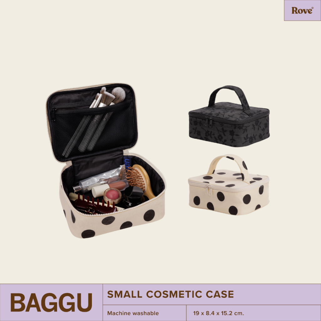 (พร้อมส่ง) BAGGU Small Cosmetic Case กระเป๋าเครื่องสำอาง ขนาดเล็ก พกพาสะดวก น้ำหนักเบา ซิปเปิด–ปิดง่าย จัดของเป็นระเบียบ