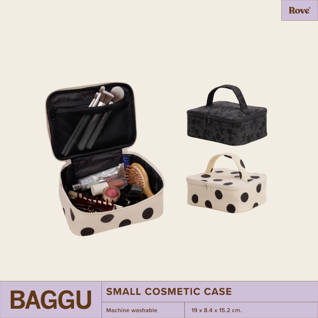 (พร้อมส่ง) BAGGU Small Cosmetic Case กระเป๋าเครื่องสำอาง ขนาดเล็ก พกพาสะดวก น้ำหนักเบา ซิปเปิด–ปิดง่าย จัดของเป็นระเบียบ