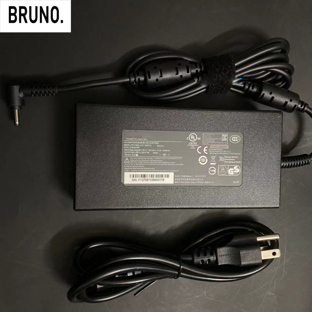 180W MSI GF65 บาง 10UE อะแดปเตอร์แล็ปท็อป 20V 9A (5.5*2.5 มม.) สําหรับ WS66 WS75 โน้ตบุ๊ค Charger