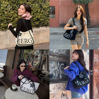 🔥สินค้าเคลียร์✅แท้ กระเป๋า Merge A Day Bag Tote Bag Medium Merge Official กระเป๋า Tote X Super Sun Drawstring กระเป๋าโท