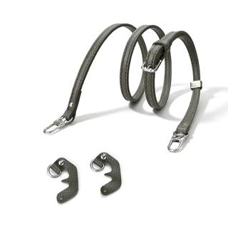 สายสะพายหนังแท้มินิ 0.9 cm ไม่ต้องเจาะรู Longchamp สายกระเป๋าเล็ก Punch-free สายคล้องไหล่ Conversion Hang Buckle