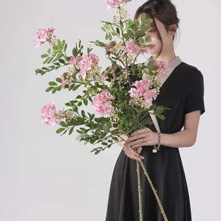 🌸ดอกไม้ปลอม ดอกจำปีประดิษฐ์ 80ซม. ช่อดอกไม้จัดแจกัน ดัดกิ่งได้ แต่งบ้าน คาเฟ่ ร้านค้า งานแต่ง พร็อพถ่ายรูป สวยเหมือนจริง