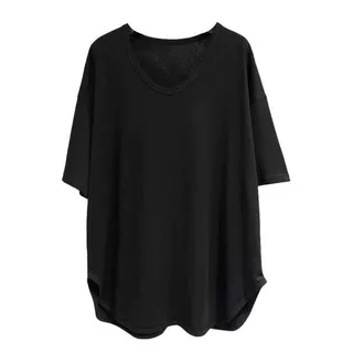 พร้อมส่งในไทย** เสื้อทรงดอเวอร์ไซส์ แขนสั้น คอกลม เสื้อแบบบาง Y347