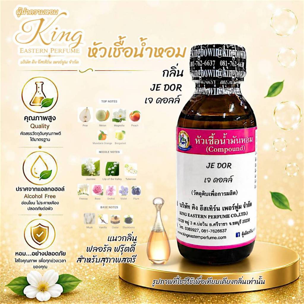 กลิ่น JE DOR (เจ ดอลล์) #หัวเชื้อน้ำหอม100%