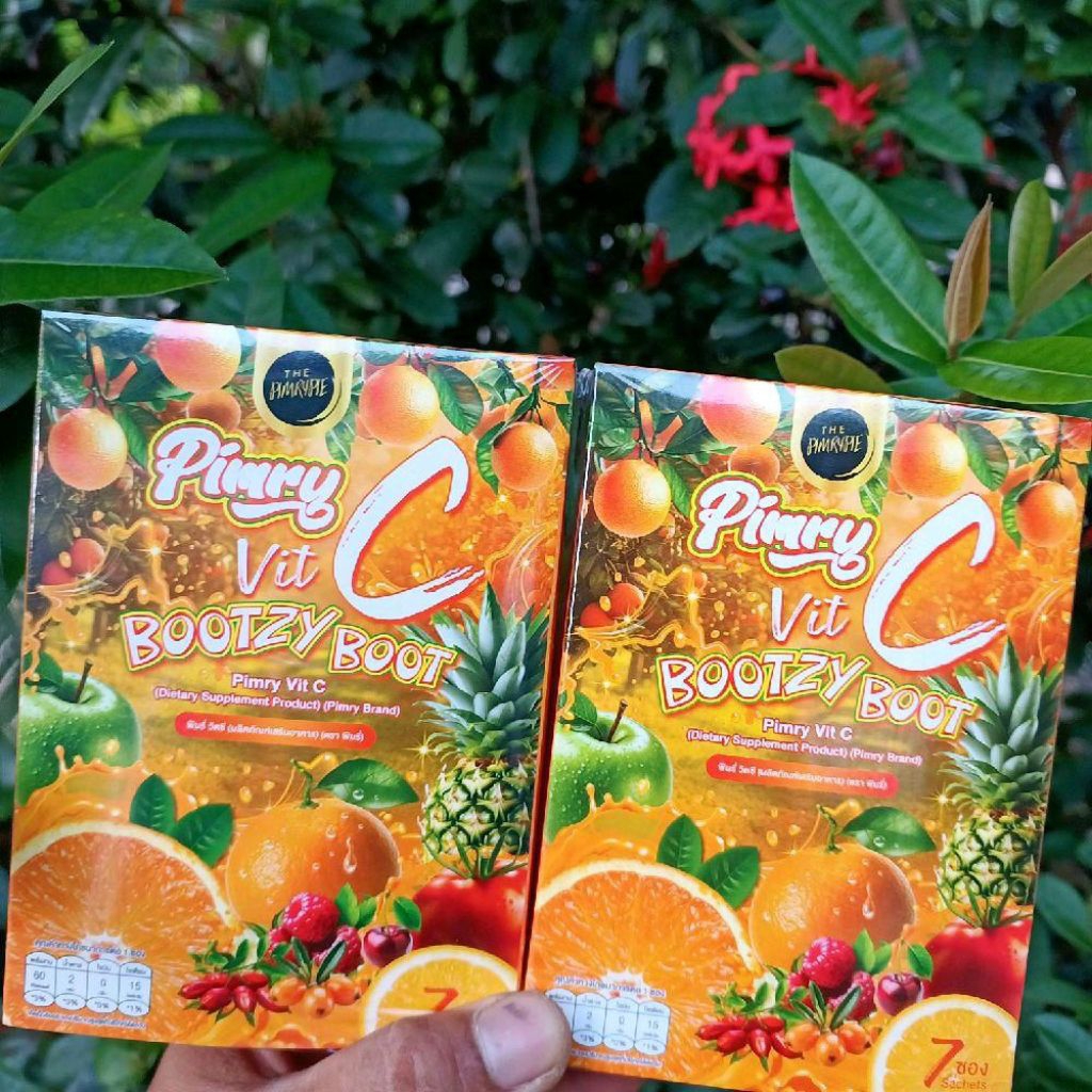 [1แถม1] วิตซี พิมรี่พาย Pimry Vit C BOOTZY BOOT (กล่องละ7ซอง x 2 กล่อง)