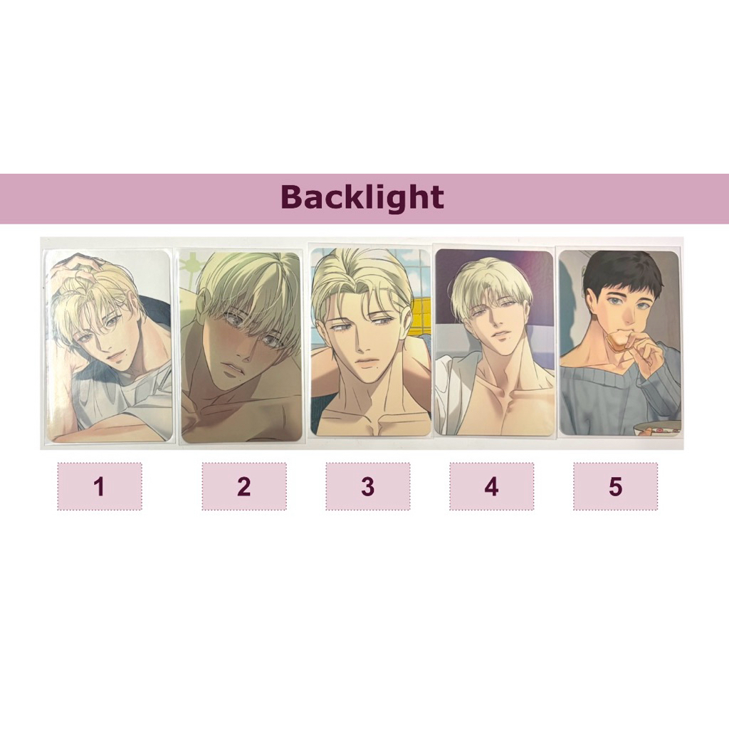 [พร้อมส่ง] Photocard Backlight การ์ด manhwa Lezhin Boomtoon BL