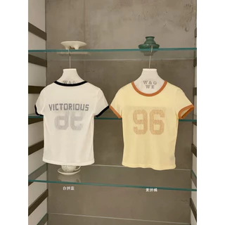 📍พร้อมส่ง📍10320# เสื้อยืดคอกลมแขนสั้น สกรีนลายสกรีนหน้า - หลัง เนื้อผ้าดี ใส่สบาย TAG : WG.WE 🇰🇷