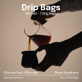 กาแฟดริปแบ็ก Specialty คั่วอ่อน 7 ซอง | Seasonal Coffee Drip Bag Box | ของขวัญกาแฟ ชงง่าย