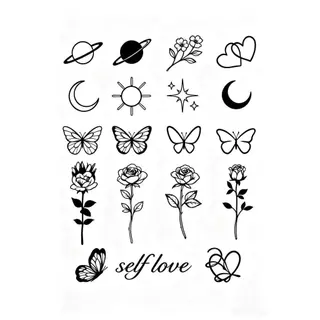 📦CODทั่วไทย 【Magic Tattoo】สติกเกอร์รอยสักดีไซน์สวย เหมาะนิ้วมือ แขน และกระดูกไหปลาร้า กันน้ำ ติดทน2สัปดาห์