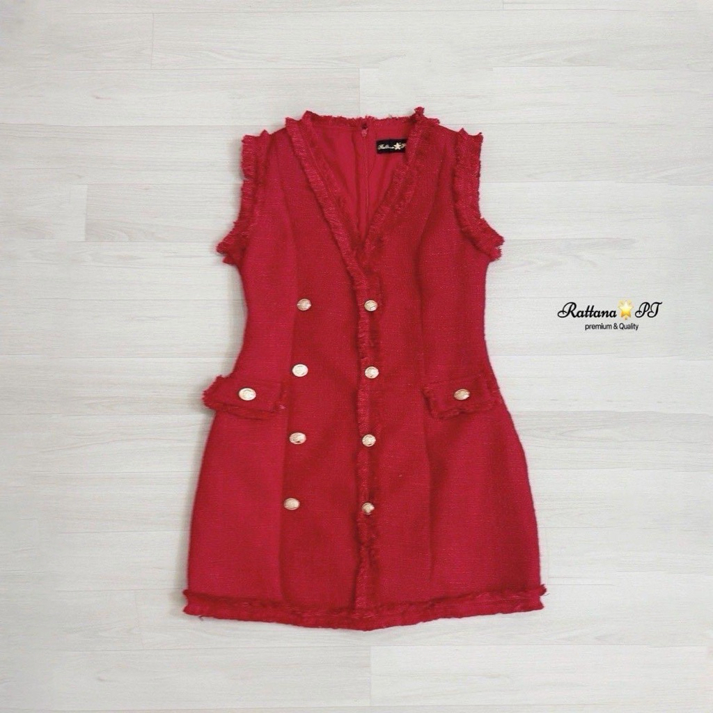 เดรส 🔖 ป้าย Rattana PT Brand sz.L (มือ 2)