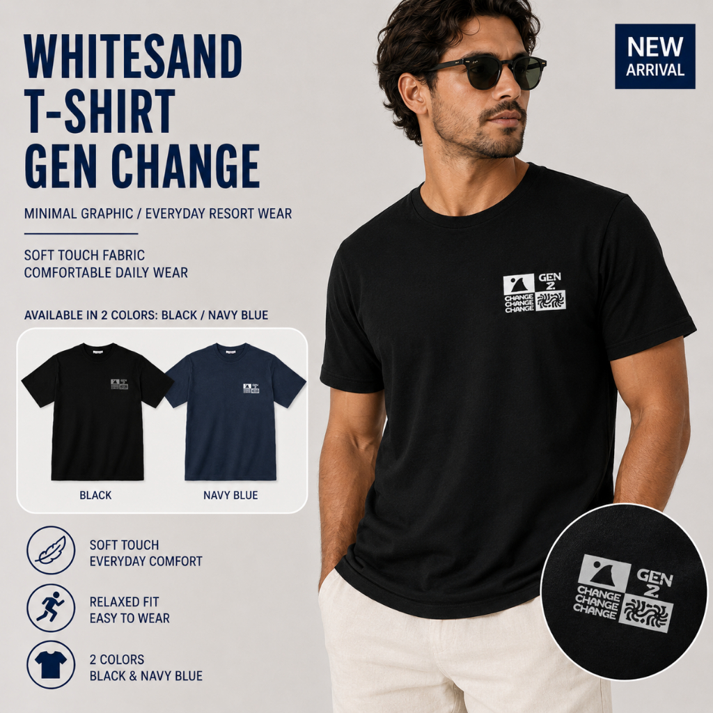 WhiteSand Everyday T-Shirt เสื้อยืดแขนสั้น Cotton 100% ลาย Gen Changeใส่สบายทุกวัน