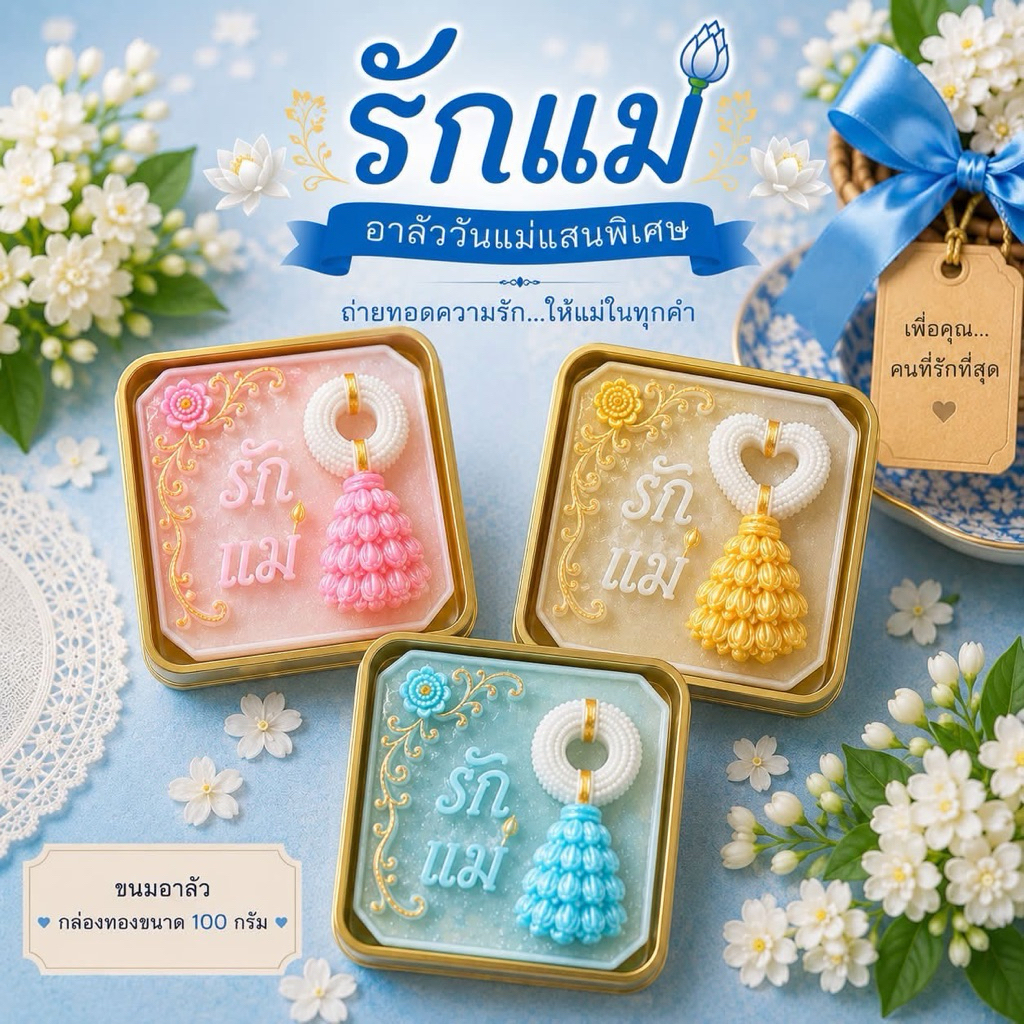 รักแม่ สายใยมาลัยรัก พิมพ์ขนมซิลิโคนทำขนม