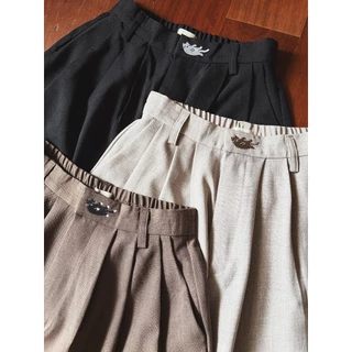 cat soup : belly up cat wide pants / กางเกงขาบานปักลาย ‘belly up cat’