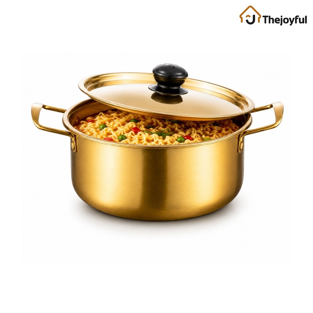Thejoyful หม้อสแตนเลส หม้อเกาหลี cooking pot ต้มรามยอน โจ๊ก สแตนเลสหนา ทนทาน ไม่เป็นสนิมง่าย ขนาด18 20 22 24ซม.