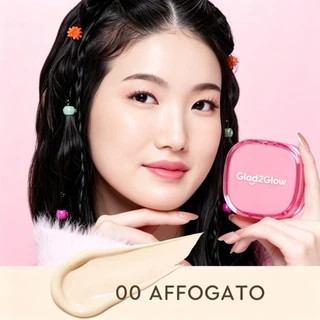 Glad2Glow Perfect Cover Cushion คุชชั่นครีมมี่ปกปิดสูง มี 3 เฉดสี 00 Affogato ผิวเย็น /01 Buttercream ผิวกลาง /02 Pralin