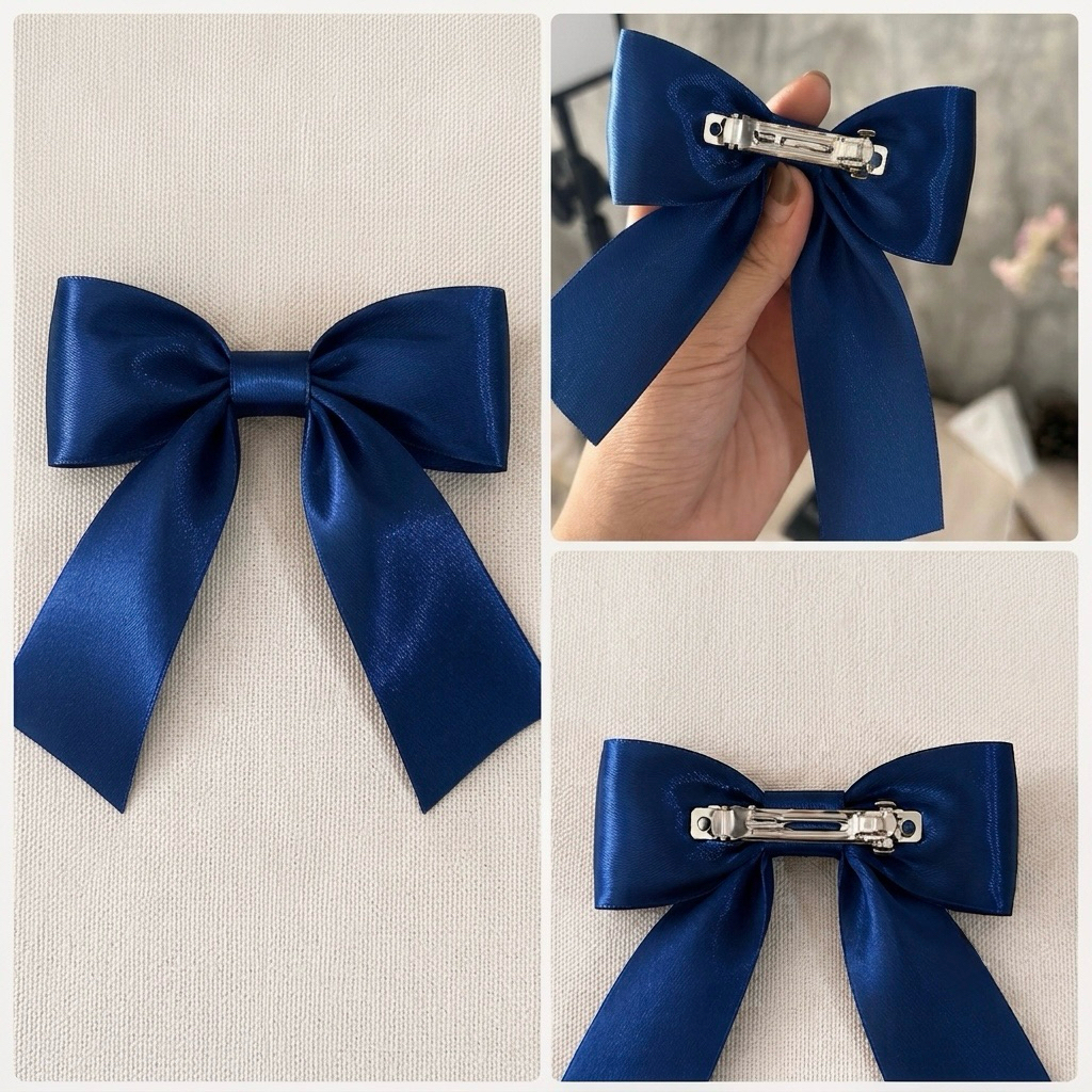 ปล. s/m ต่างกันแค่ความยาวหางโบว์ ***///โบว์นักเรียน //โบว์ติดผมนักเรียน สีกรม| มีขนาดให้เลือก s m || พร้อมส่งจากไทย🇹🇭