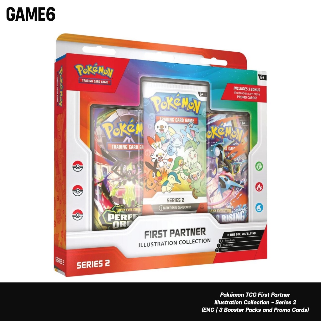 Pokémon TCG First Partner Illustration Collection – Series 2 (ENG | 3 Booster Packs and Promo Cards)