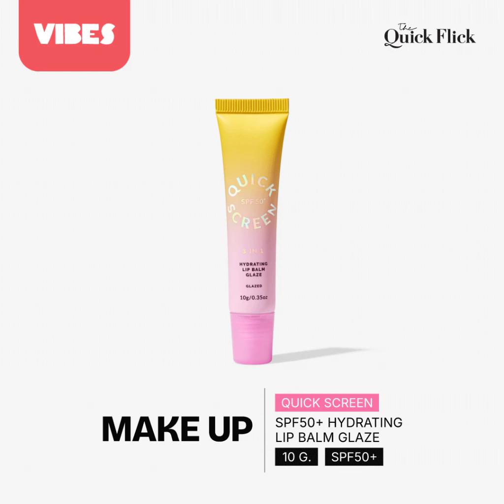 The Quick Flick: SPF50+ Hydrating Lip Balm Glaze ลิปบาล์มเกลซสำหรับการดูแลริมฝีปาก