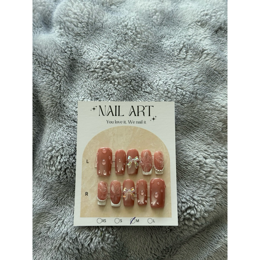 🎀 Luxury Pink 3D Press-on Nails 💗
