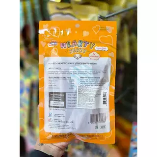 9213 Novee HEARTY JERKY CHICKEN ขนมสุนัข ขนมหมา ฮาร์ทตี้เจอร์กี้ รสไก่ โนวี่ ขนาด100 กรัม ***1แถม1 49บาท