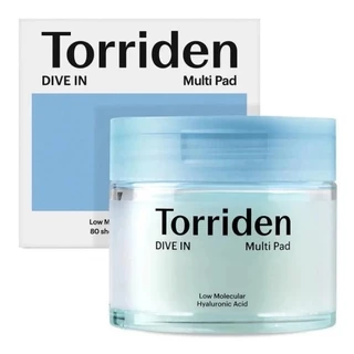 Torriden Dive-In Low Molecular Hyaluronic Acid Multi Pad (80 แผ่น) ทอร์ริเดน โทนเนอร์แพด ไฮยาลูโรนิก