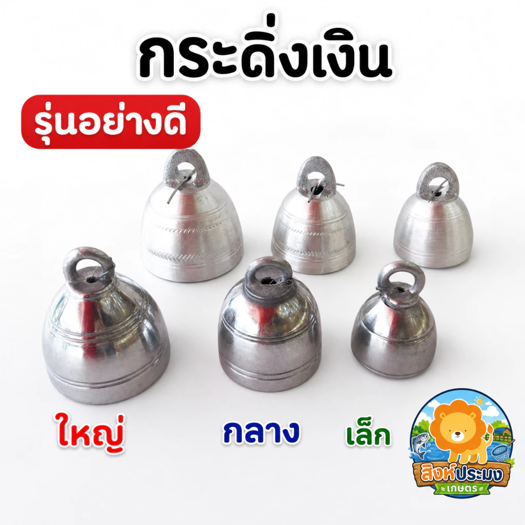 กระดิ่ง เงินเงา เงินด้าน กระดิ่งวัว สัตว์เลี้ยง ควาย ลูกกระดิ่ง กะดิ่ง ช่อฟ้า