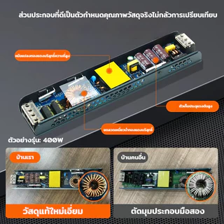 หม้อแปลง สวิตช์ชิ่ง AC-DC 12V 5A/25A/30A (60W-400W) อินพุต ท์พุทคงที่ มีระบบป้องกันไฟเกิน ลัดวงจร สวิตช์ชิ่ง