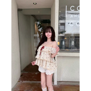 Levenn.bkk • Kanom Top เสื้อแขนระบาย ขนมชั้น ดีเทลผูก ระบายอก ทรงสวย แมทง่าย