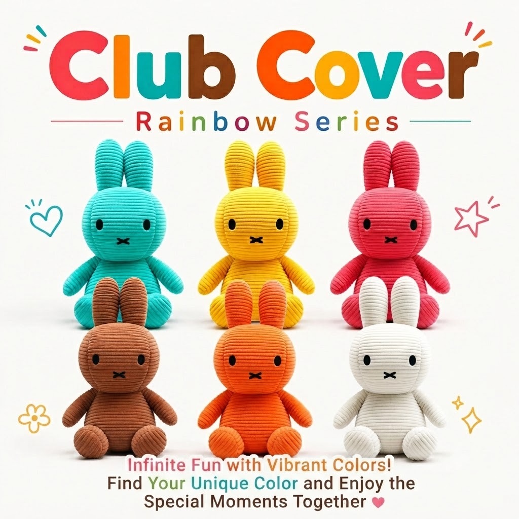 [Wico&Golf] "Back Opem"Cute Rainbow Colors Miffy Golf Driver Head Cover/ Headcover Fits Standard 460